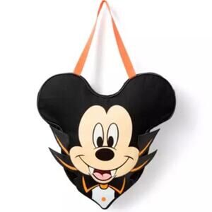 Disney Parks Vampire Mickey Mouse Big Face Canvas Tote NWT